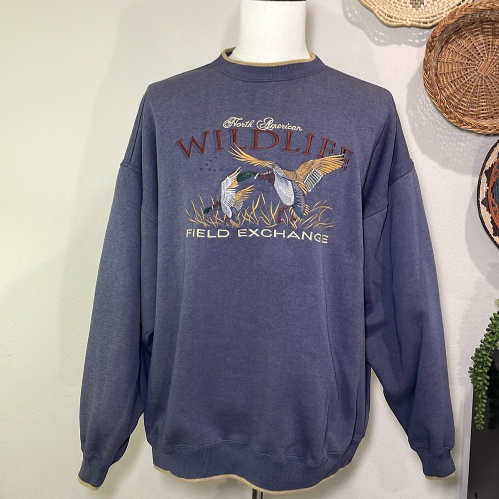 Mens North American Wildlife Duck Field Exchange Sweatshirt Crewneck Size XXL